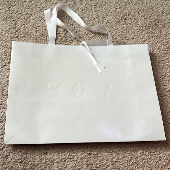 SKIMS White shopping Bag Minimalist Design - Picture 1 of 5